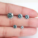 blue round cut lab created colored diamonds loose on finger view