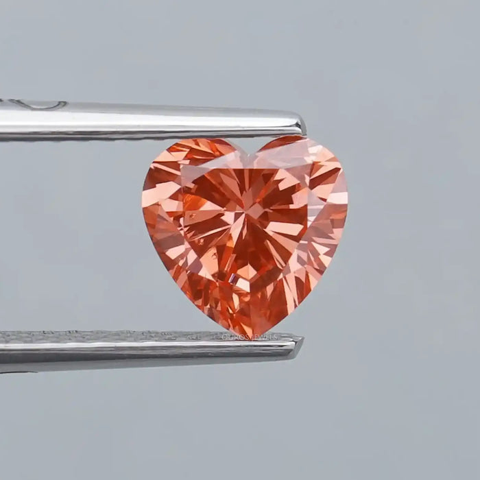 Loose Vivid Pink Heart Shaped Lab Diamond