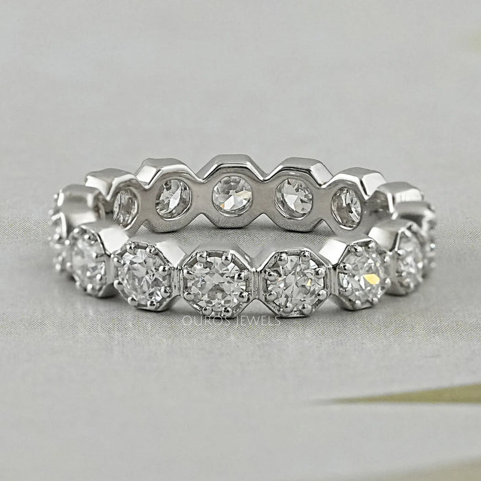 Old European Round Diamond Eternity Band for Women