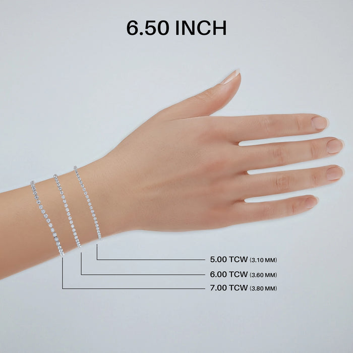 Round Diamond Tennis Bracelets for Women