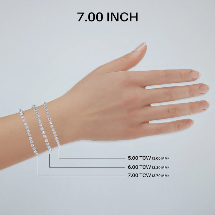 Round Diamond Tennis Bracelets for Women