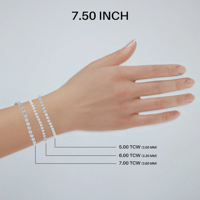 Round Diamond Tennis Bracelets for Women
