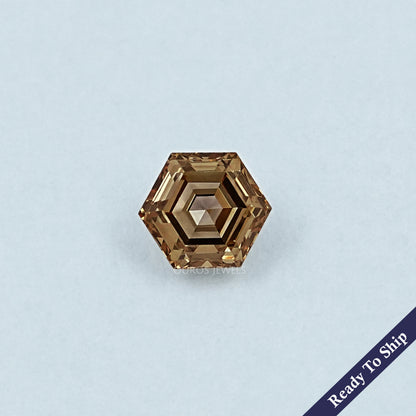 1.05 CT Champagne Hexagon Cut Loose Diamond Loose