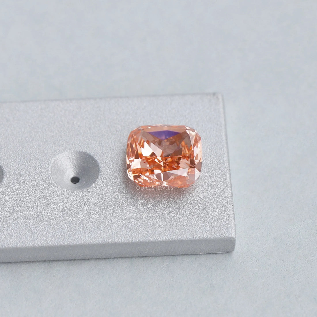 1.35 Carat Vivid Pink Cushion Lab Diamond