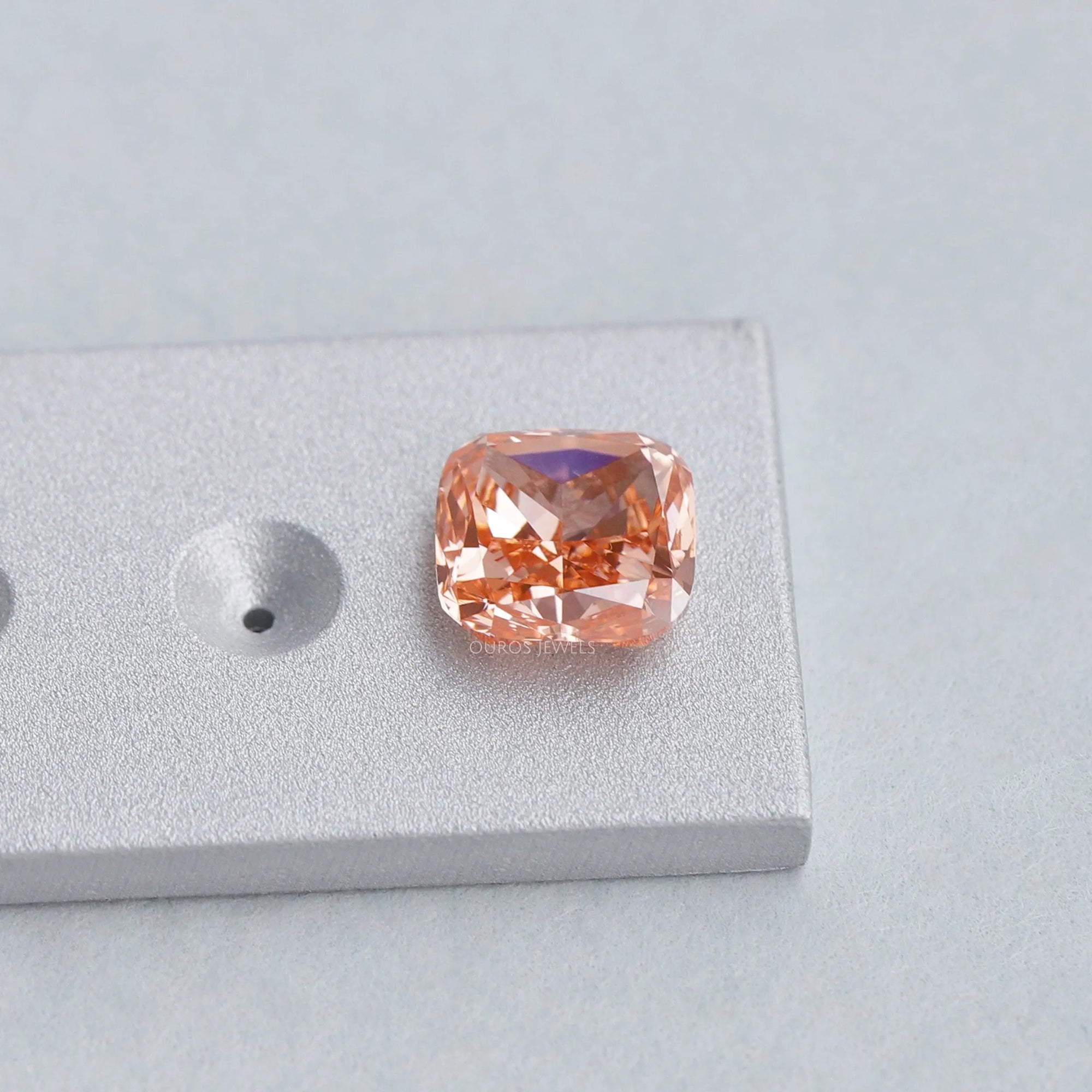 1.35 Carat Vivid Pink Cushion Lab Diamond