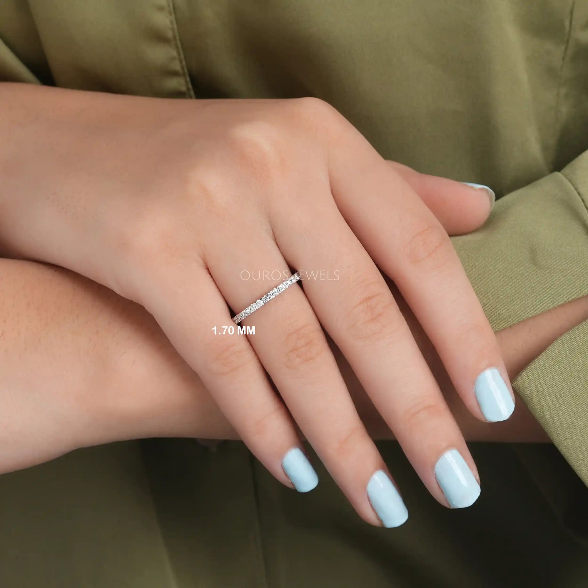 1.80 MM Round Cut Lab Diamond Eternity Wedding Band Ring