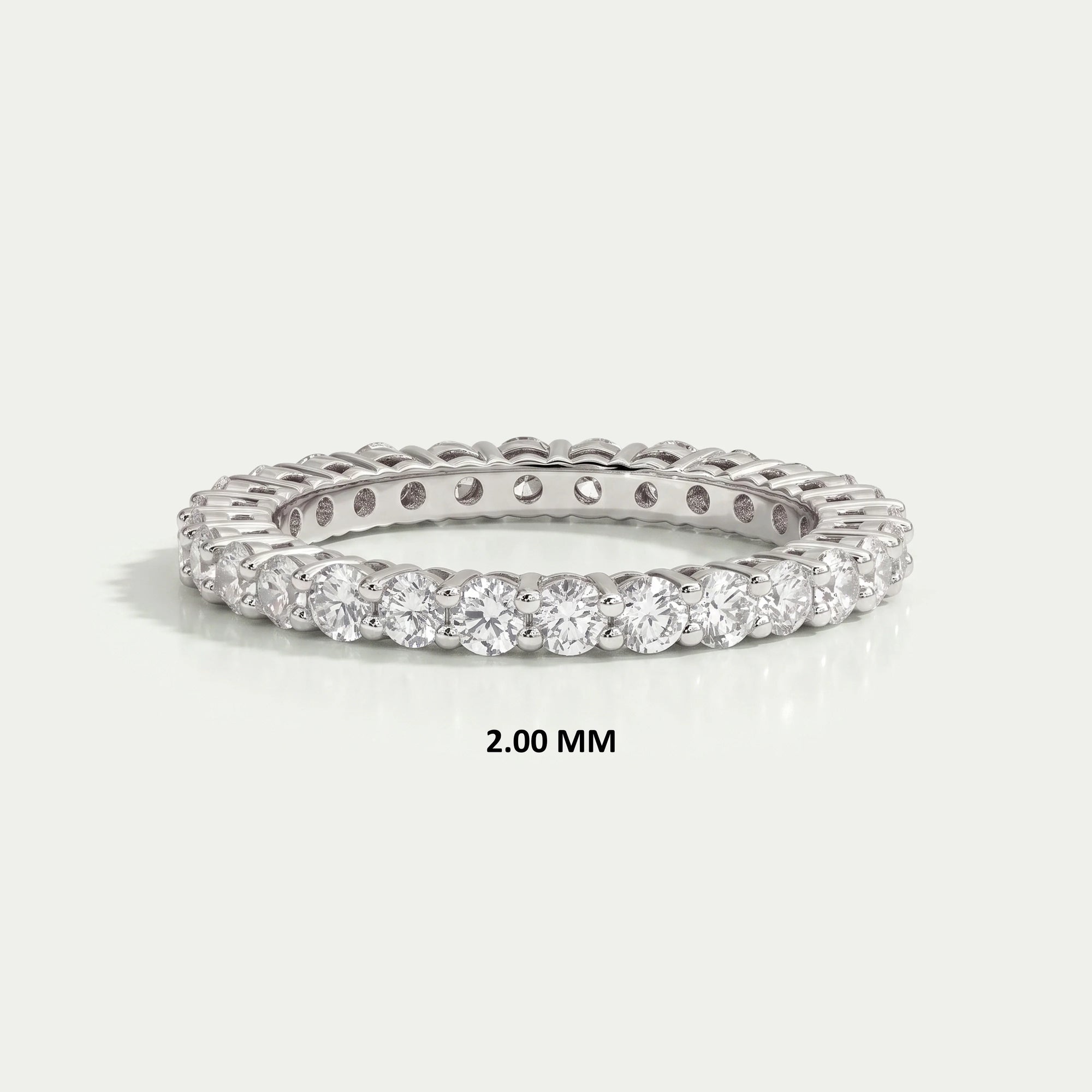 Round Lab Grown Diamond Eternity Wedding Band Ring