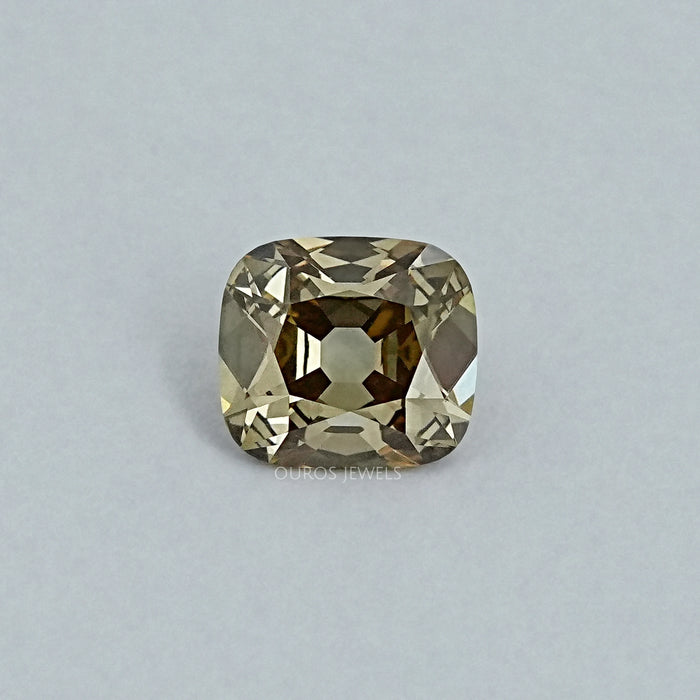 Champagne Colour Old Mine Cushion Cut Lab Grown Diamond