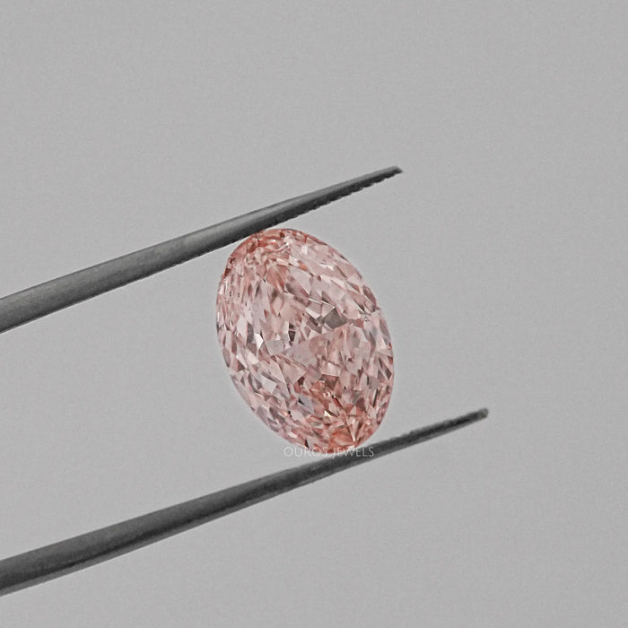 Fancy Pink Oval Shape Lab Created Diamond
