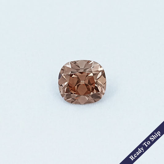 5.08 CT Old Mine Cushion Cut Champagne Diamond Loose