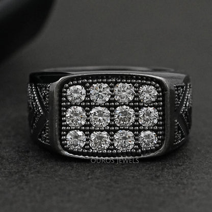 Black Gold Men's Lab Grown Diamond Ring