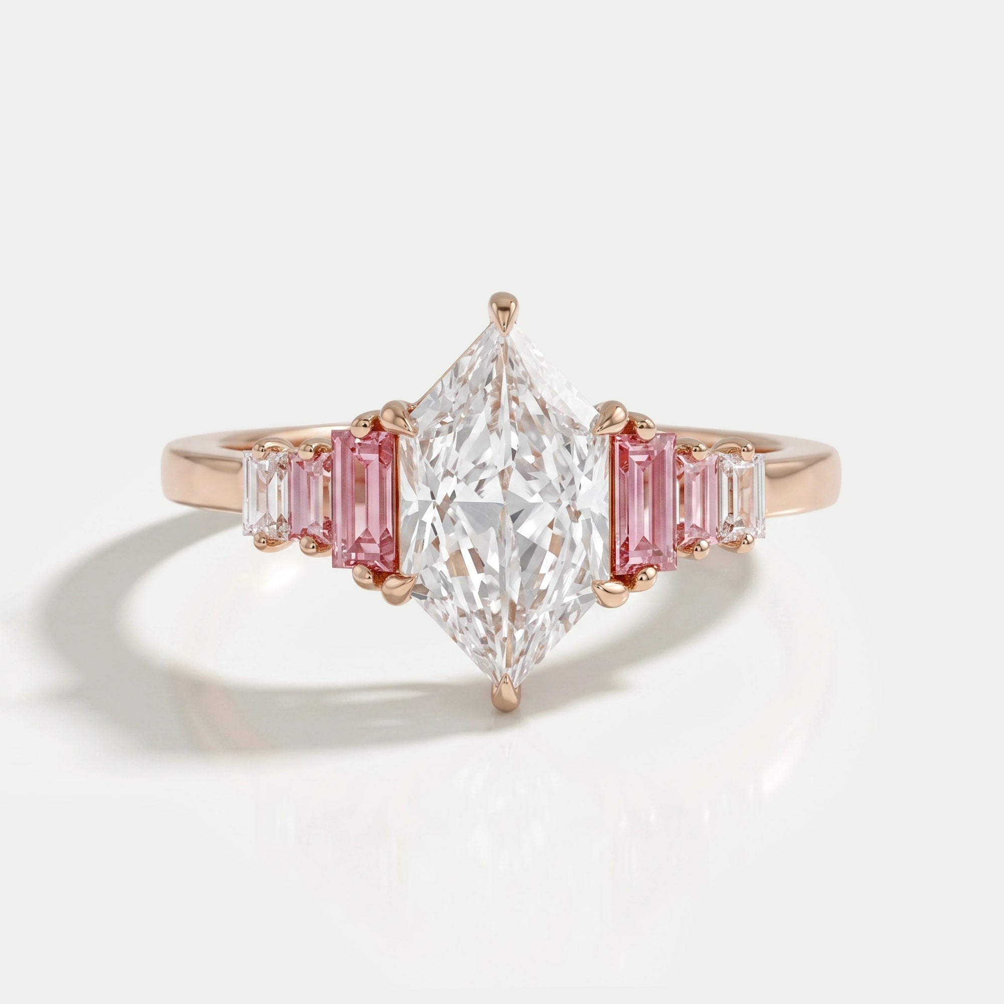 Dutch Marquise Diamond Ring With Baguette