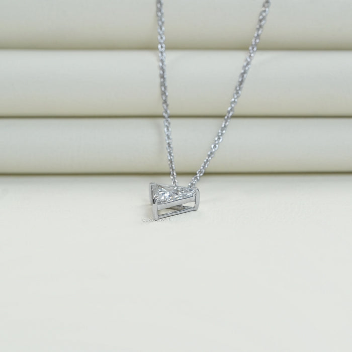 Trillion Cut Lab Grown Diamond Necklace