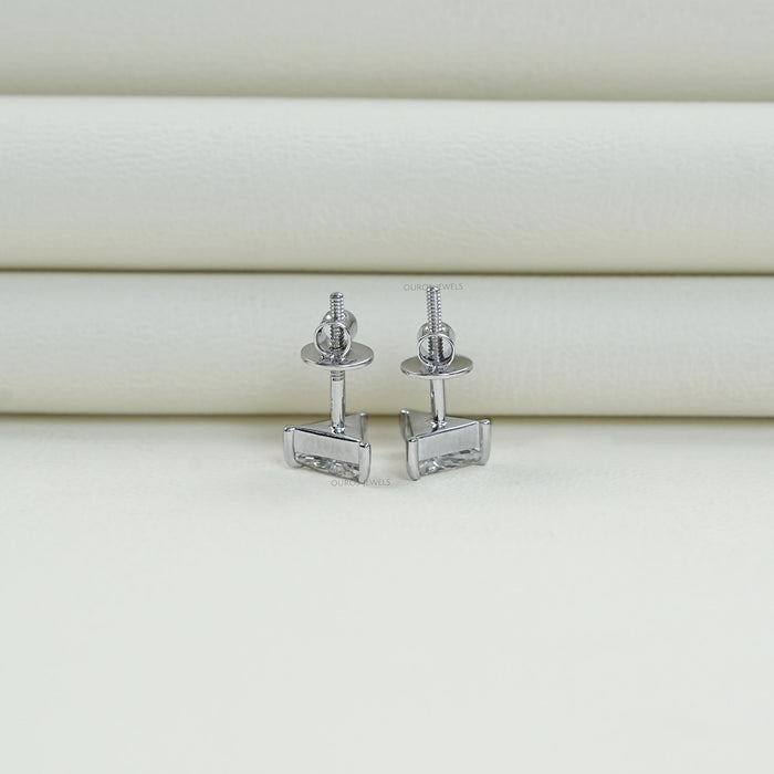 Triangle Lab Grown Diamond Stud Earrings 