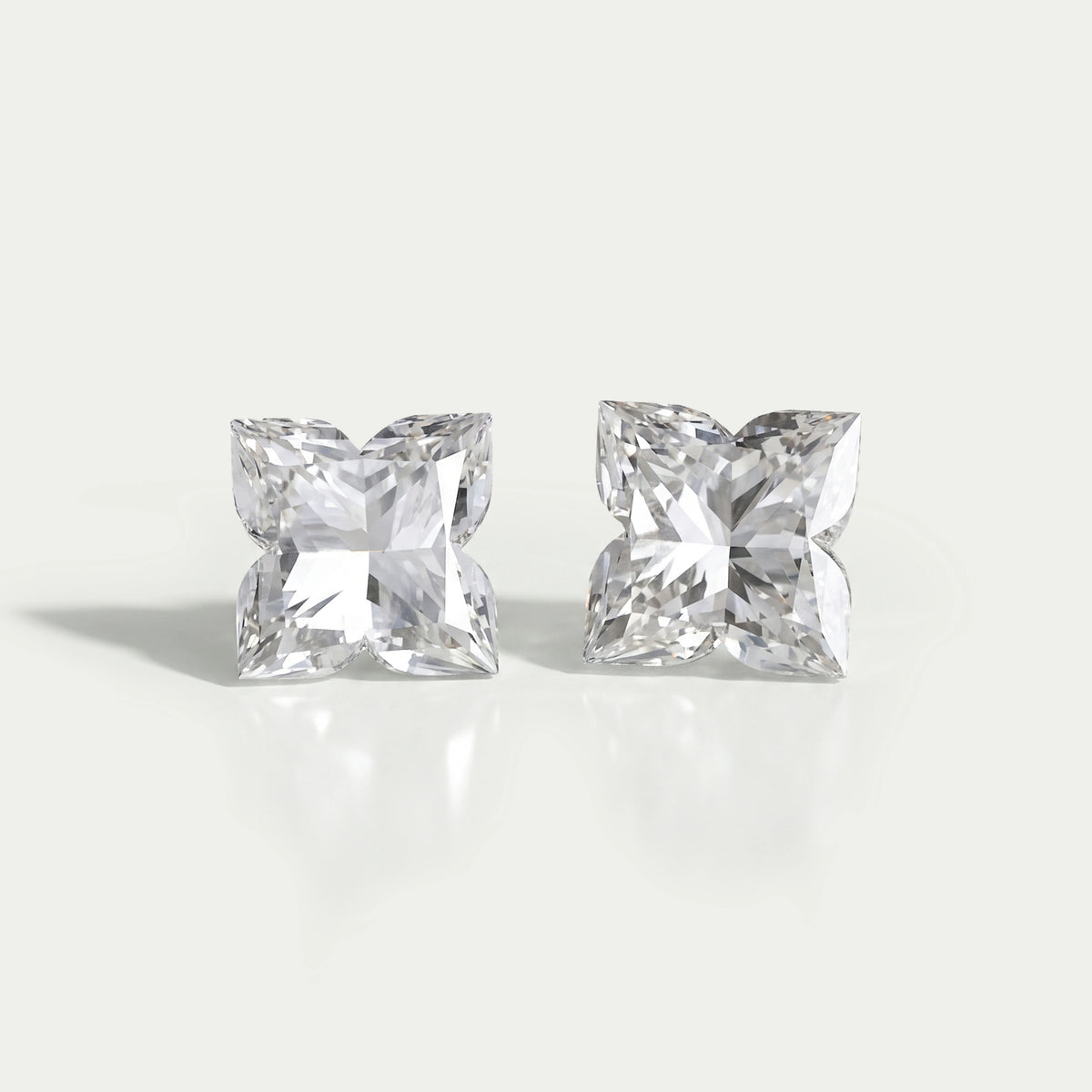 Antique Shape Lily Cut Lab Grown Diamond Pair Loose