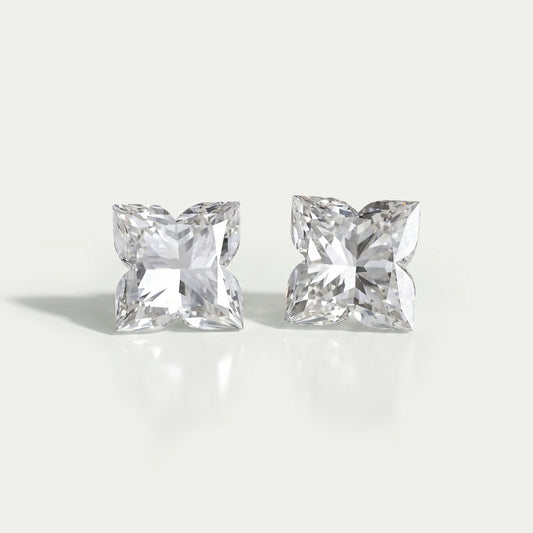 Antique Shape Lily Cut Lab Grown Diamond Pair Loose