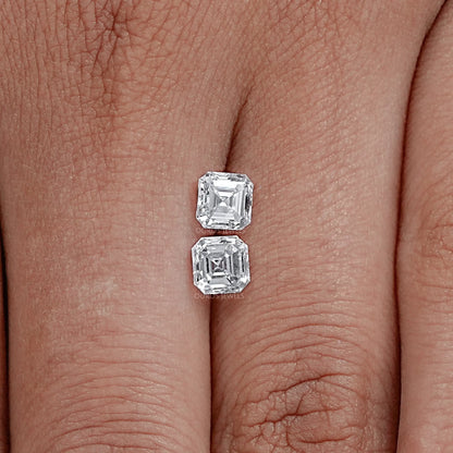 Asscher Cut Loose Lab Diamond Pair Loose
