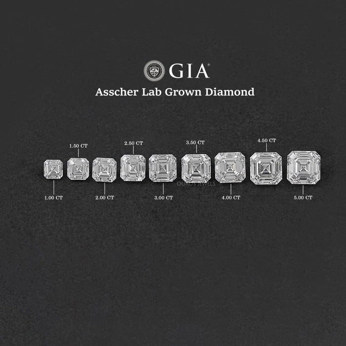 IGI Certified Asscher Cut Lab Grown Diamond