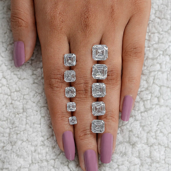 IGI Certified Asscher Cut Lab Grown Diamond