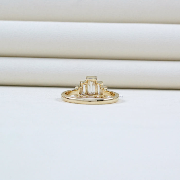 Five Stone Baguette Lab Diamond Promise Ring