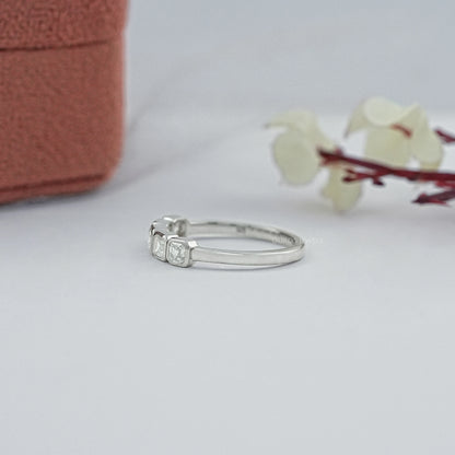 Five Stone Lab Diamond Bezel Set Ring Ring
