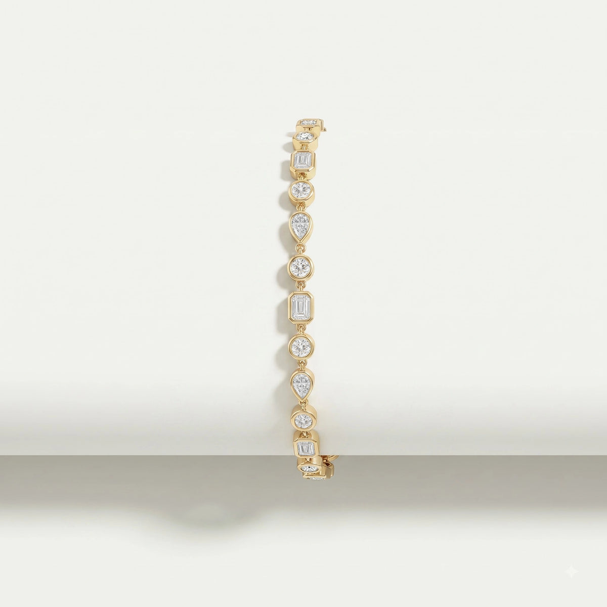 Multi Shape Bezel Set Tennis Bracelet Bracelet
