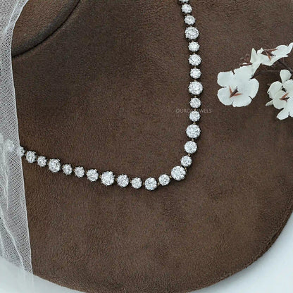 Dual Oval Lab Grown Diamond Toi Et Moi Pendant Necklace 