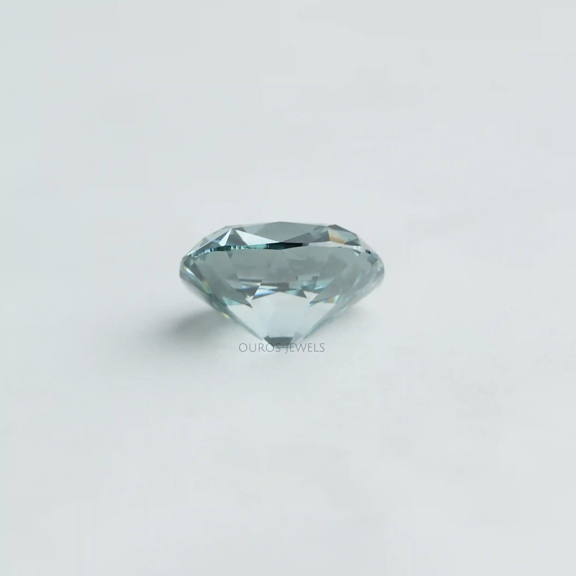 7.16 Carat Fancy Vivid Bluish Green Cushion Cut Lab Diamond Loose