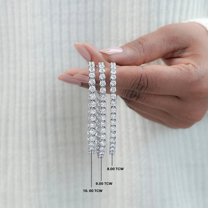 Classic Round Lab Diamond Line Bracelet