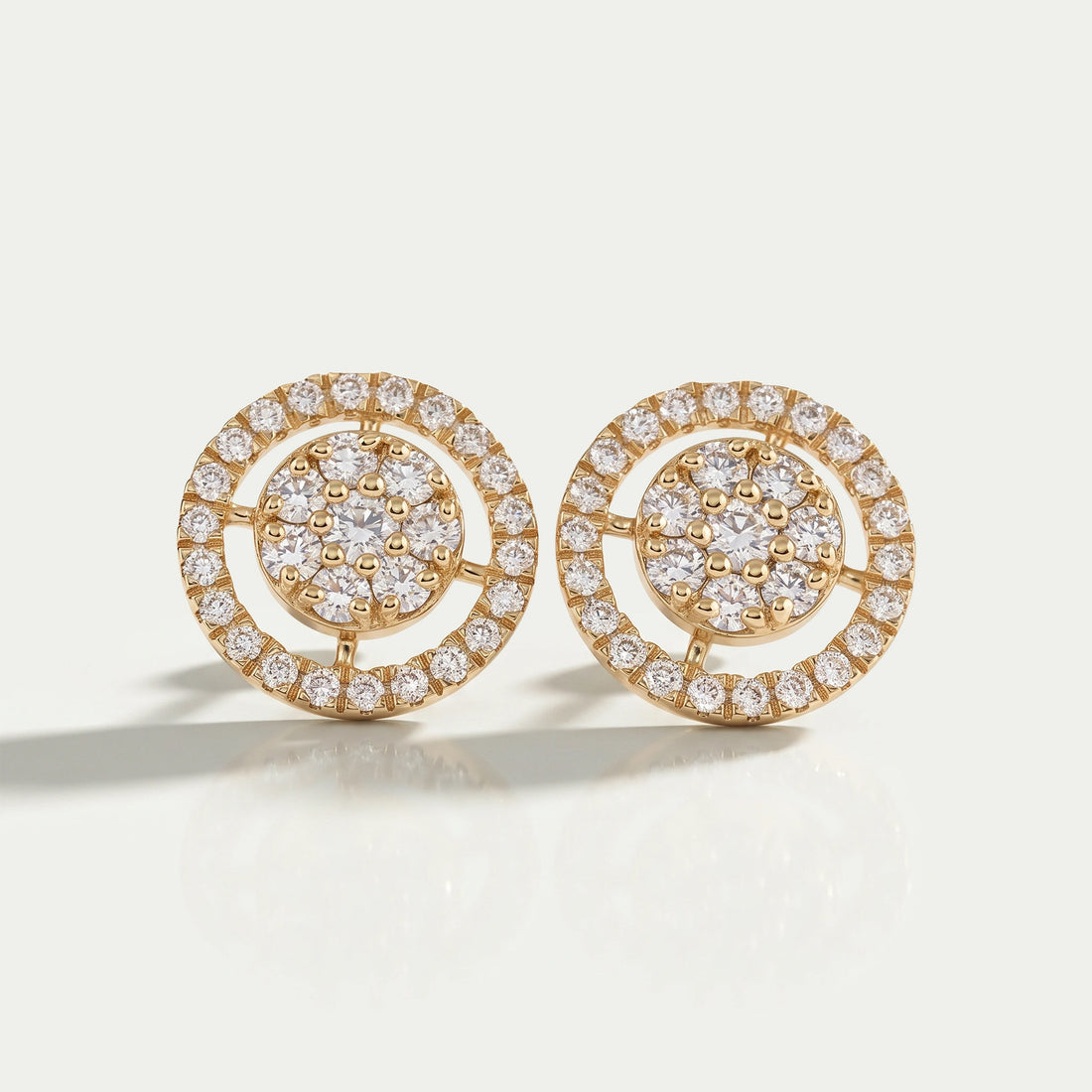 Brilliant Round Cut Lab Diamond Halo Stud Earrings Earring