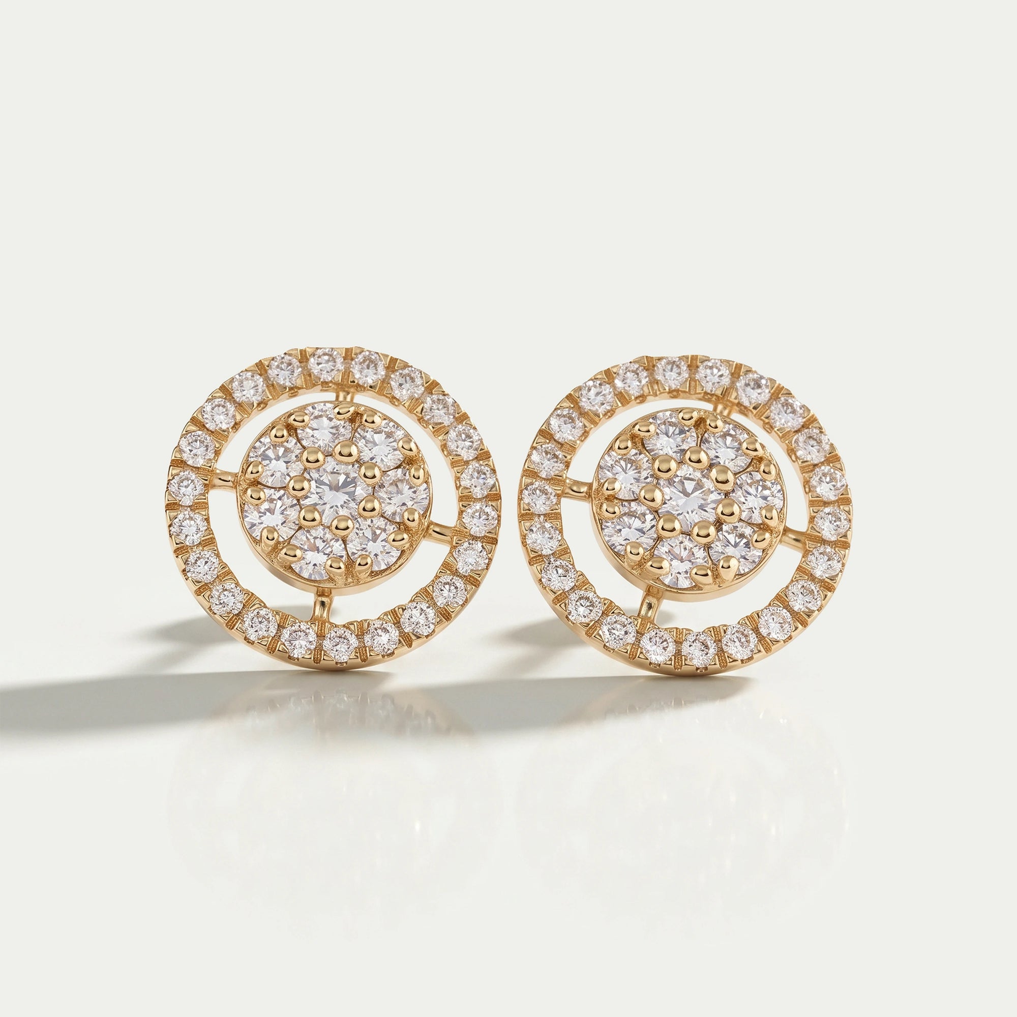 Brilliant Round Cut Lab Diamond Halo Stud Earrings Earring