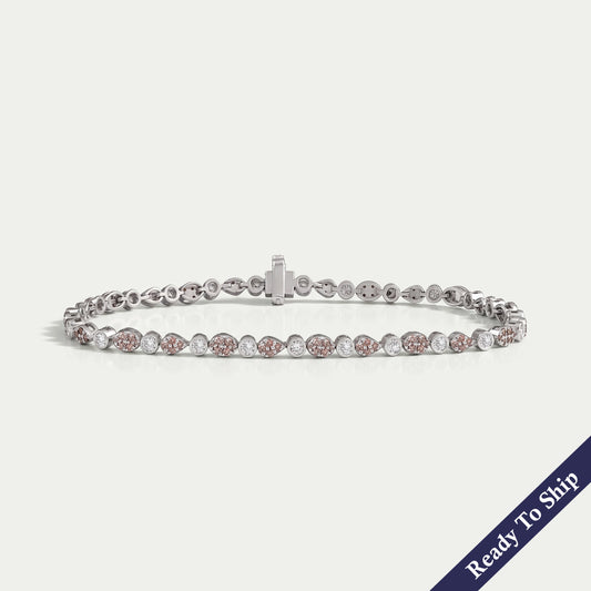 Chocolate Round Cluster Diamond Bracelet Bracelet