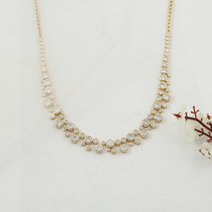 Pear Shaped Lab Grown Diamond Tennis Necklace