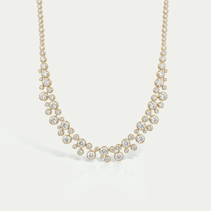 Pear Shaped Lab Grown Diamond Tennis Necklace