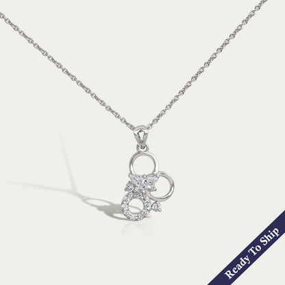 Butterfly Cut Lab Diamond Anniversary Necklace Necklaces