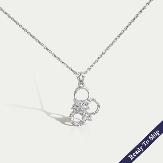 Butterfly Cut Lab Diamond Anniversary Necklace Necklaces