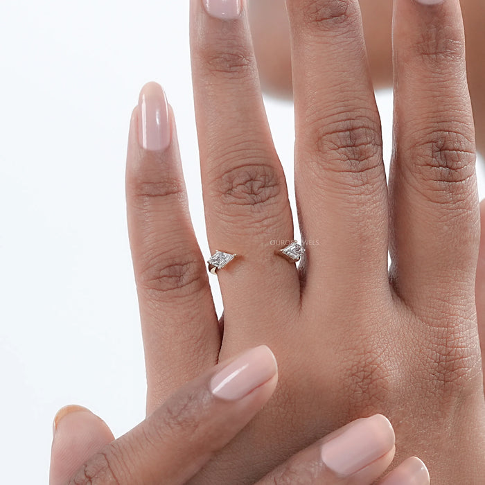 Open Cuff Lab Diamond Dainty Ring