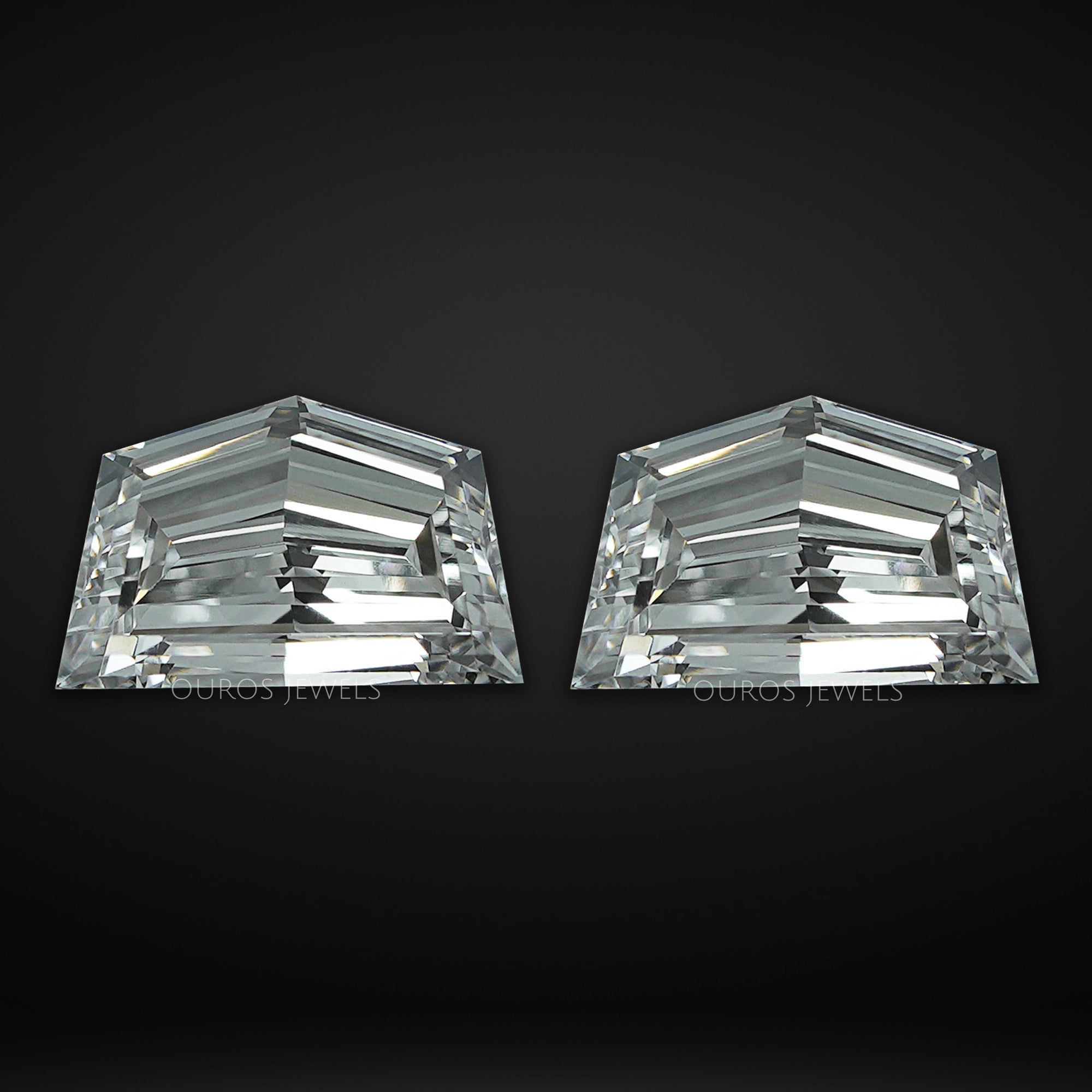 Step Cut Cadillac Shape Lab Diamond Matching Pair Loose