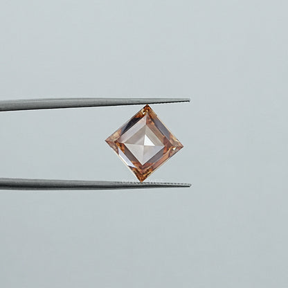 Champagne Carre Cut Lab Grown Diamond Loose