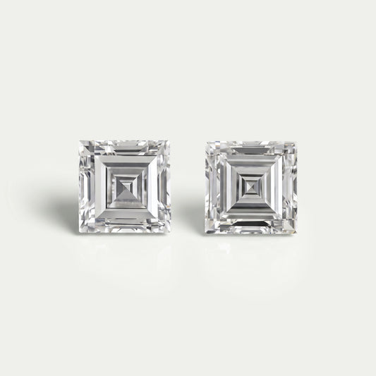 Carre Cut Lab Grown Matching Pair Diamond Loose