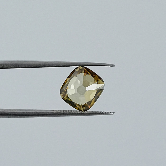 Champagne Colour Old Mine Cushion Cut Lab Grown Diamond