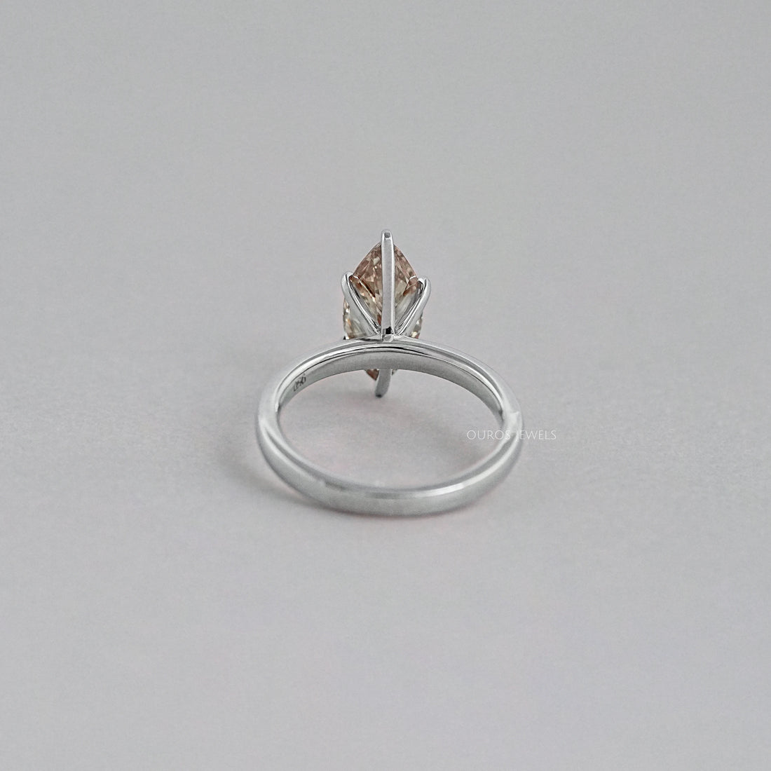 Champagne Marquise Lab Diamond Solitaire Ring Ring