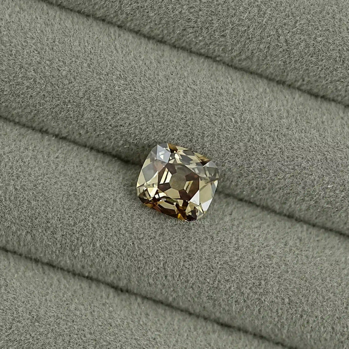 Champagne Colour Old Mine Cushion Cut Lab Grown Diamond