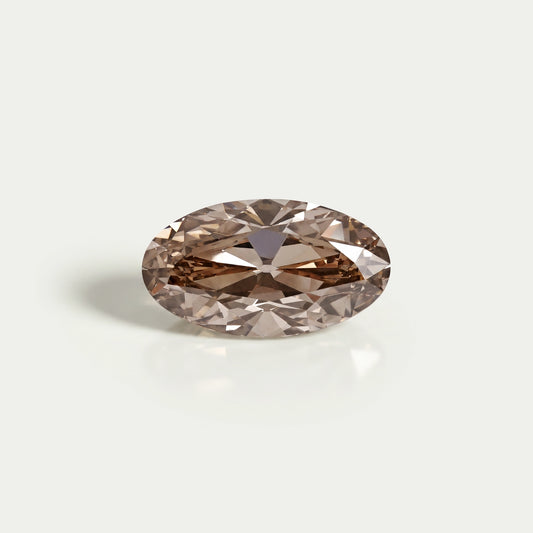 Champagne Old Mine Moval Cut Lab Diamond Loose