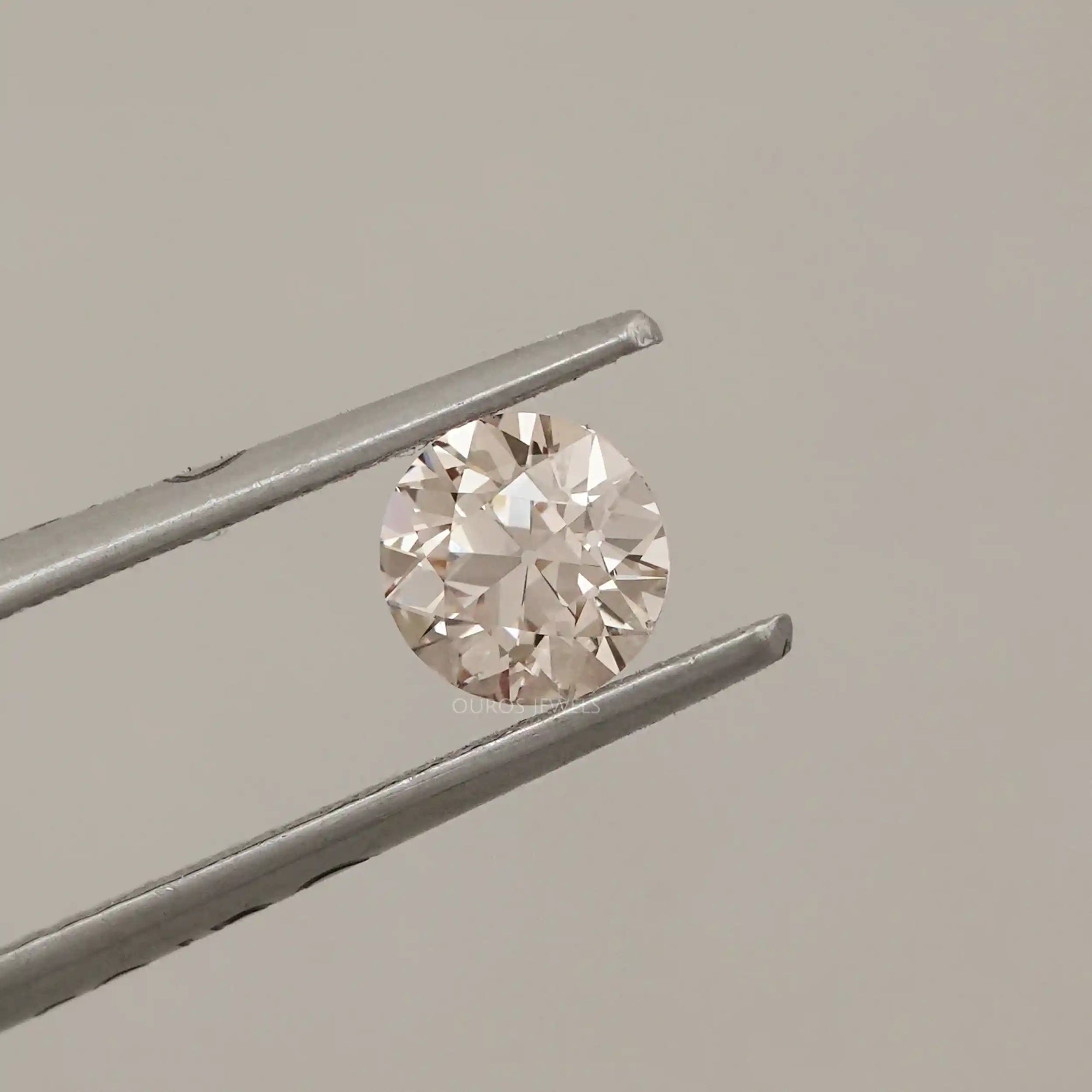 Flower Pattern Old European Round Cut Loose Diamond