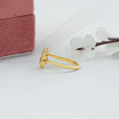 Toi Et Moi Pear Lab Grown Diamond Bypass Engagement Ring