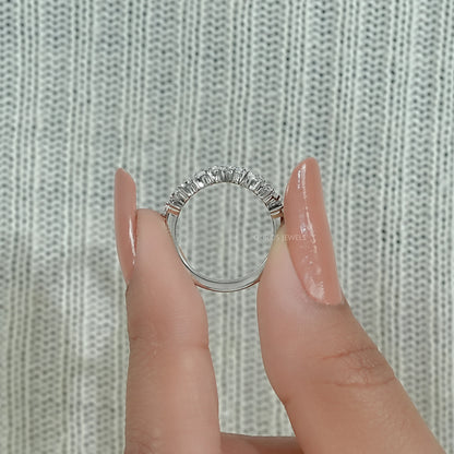 Pear And Round Lab Diamond Cluster Curved Ring Ring