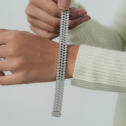 Cluster Diamond Wide Bracelet Bracelet