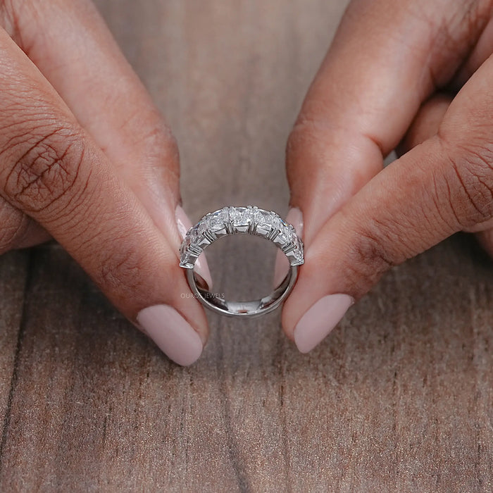 7 Stone Criss Cut Wedding Band