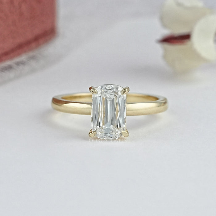 Solitaire Criss Cut Lab Grown Diamond Ring